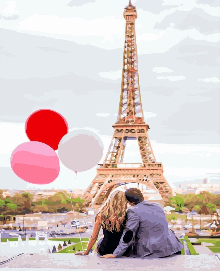 Картина за номерами BrushMe Паризьке кохання 40х50см GX4886