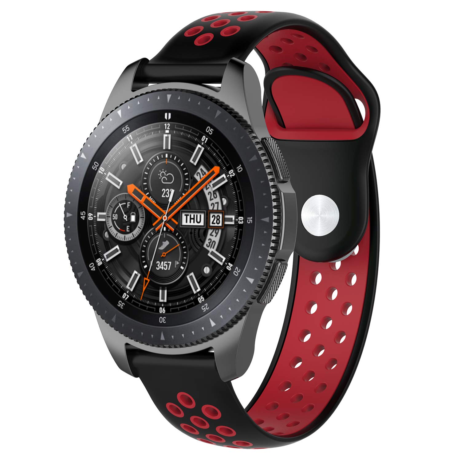 Ремешок BeWatch sport-style для Samsung Galaxy Watch 46 мм Черно-Красный (1020113)