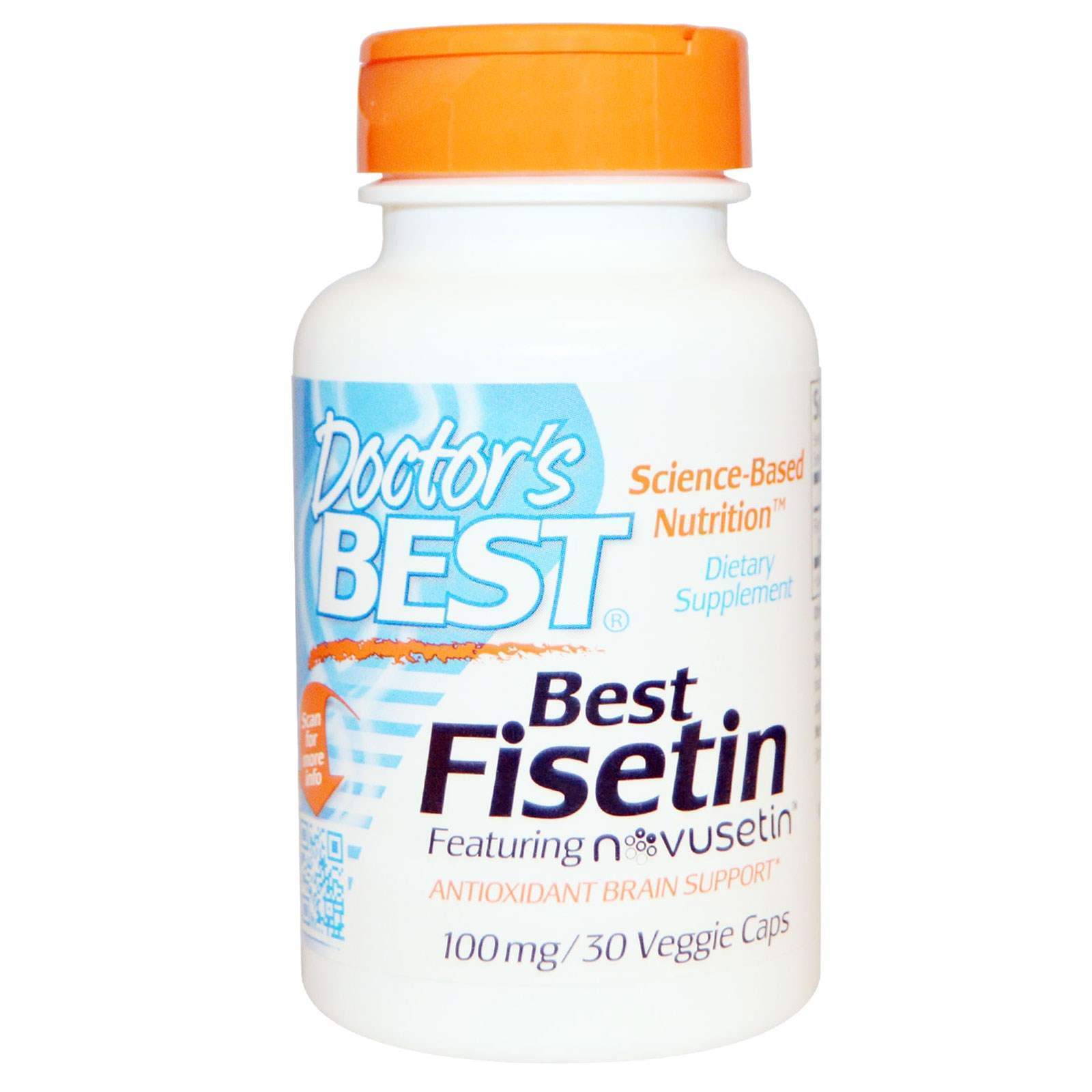 Витамины для мозга, Doctor's Best, Best Fisetin, 100 мг, 30 капсул (6103)