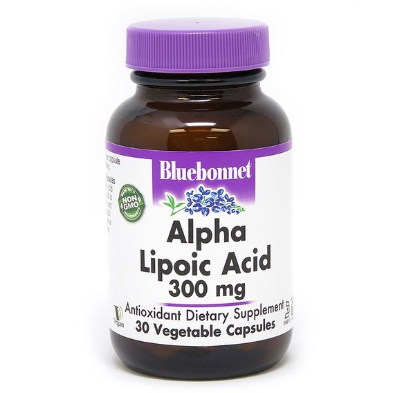 Альфа-липоевая кислота Bluebonnet Nutrition Alpha Lipoic Acid 300 mg 30 Veg Caps BLB0853