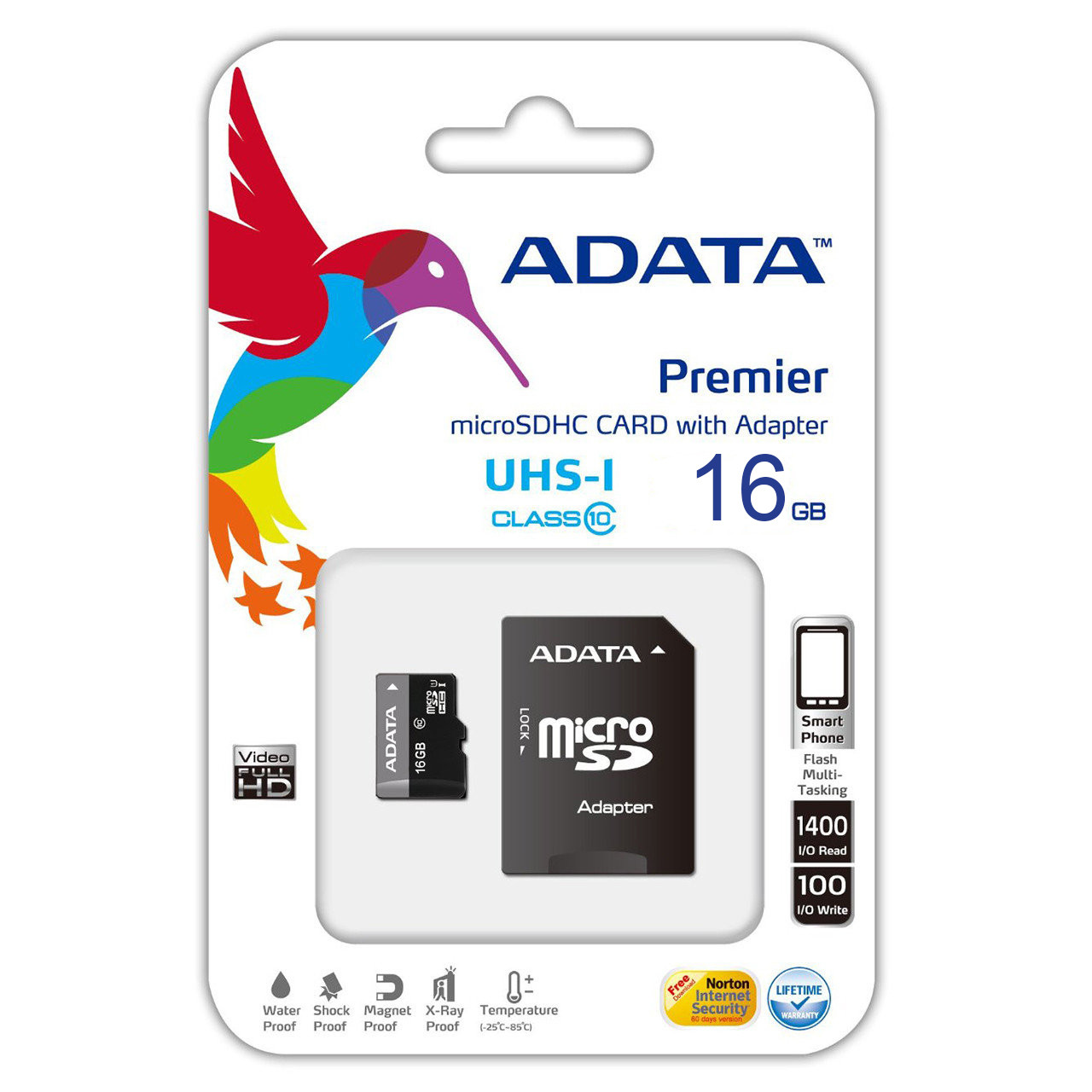 Карта пам'яті Adata MicroSDHC 16GB UHS-I Class 10+SD adapter (3344-9041)