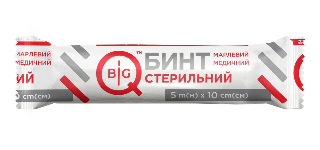 Бинт марлевий медичний стерильний BigQ 5 м х 10 см тип 17