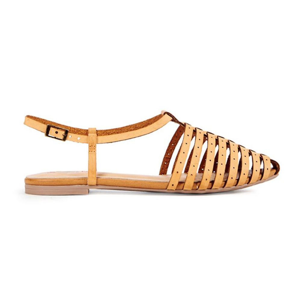 Сандалії JustFab Womens Aria Cognac 41 Коричневий (354336CC-41)