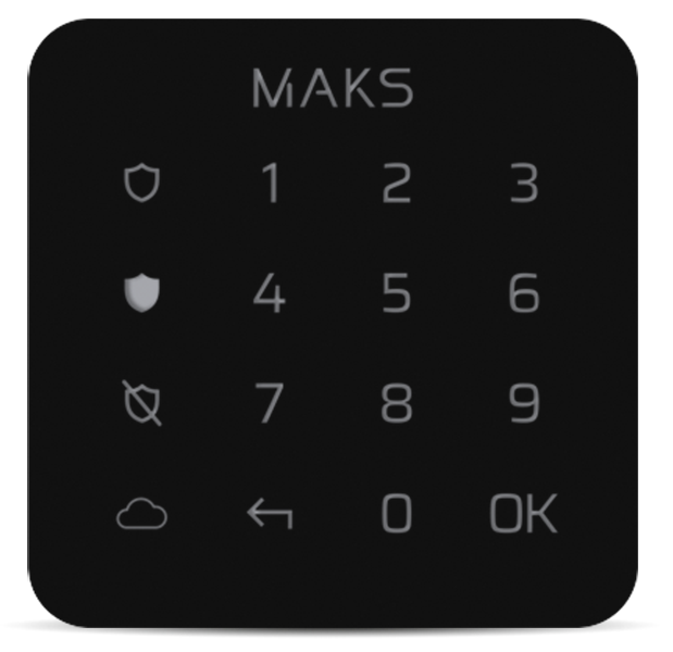 Беспроводная сенсорная клавиатура Maks Keypad mini black