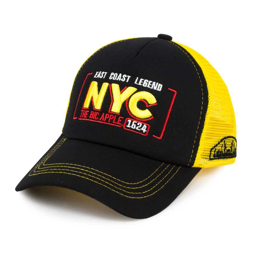 Бейсболка beani'qe NYC One sizе Желто-черный (27129)