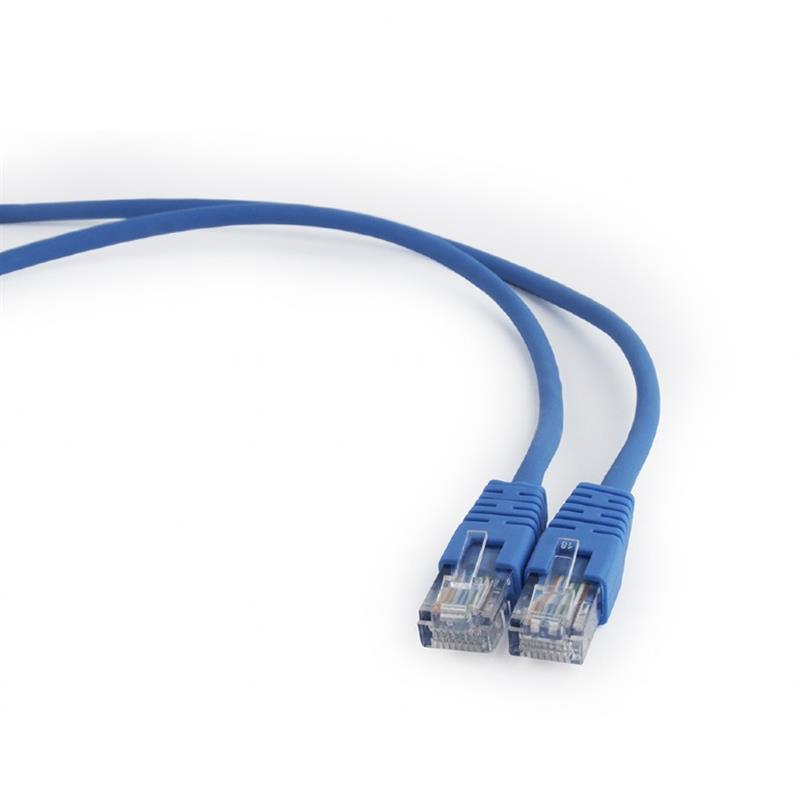 Патч-корд UTP Cablexpert PP12-1M/B литий 50u "штекер із клямкою 1 м синій