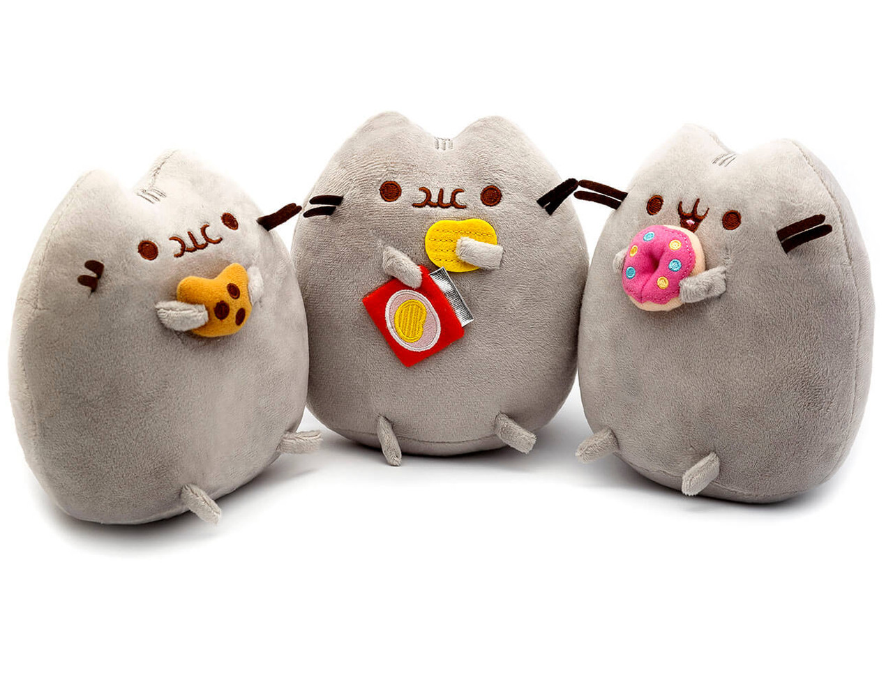 Комплект Мягких игрушек коты Pusheen cat из трех штук (n-755)
