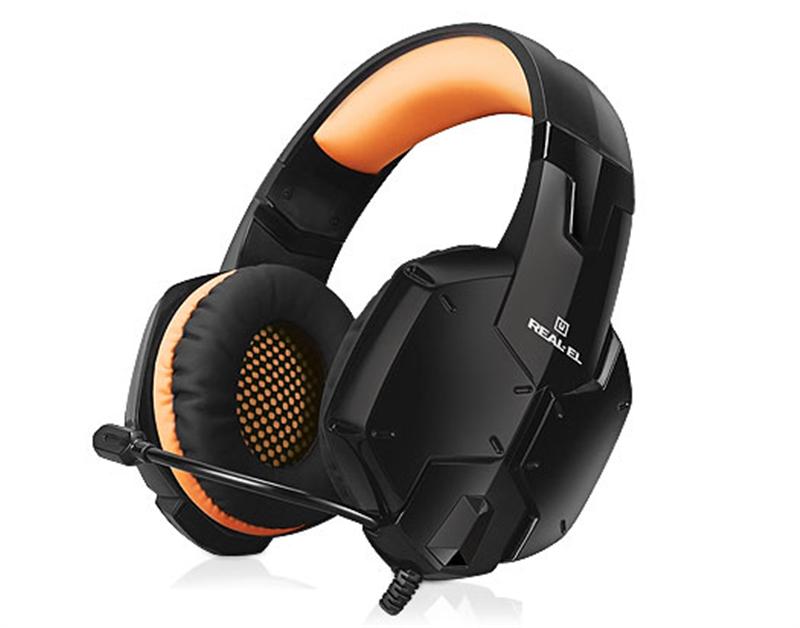 Гарнітура REAL-EL GDX-7700 Black/Orange (EL124100016)