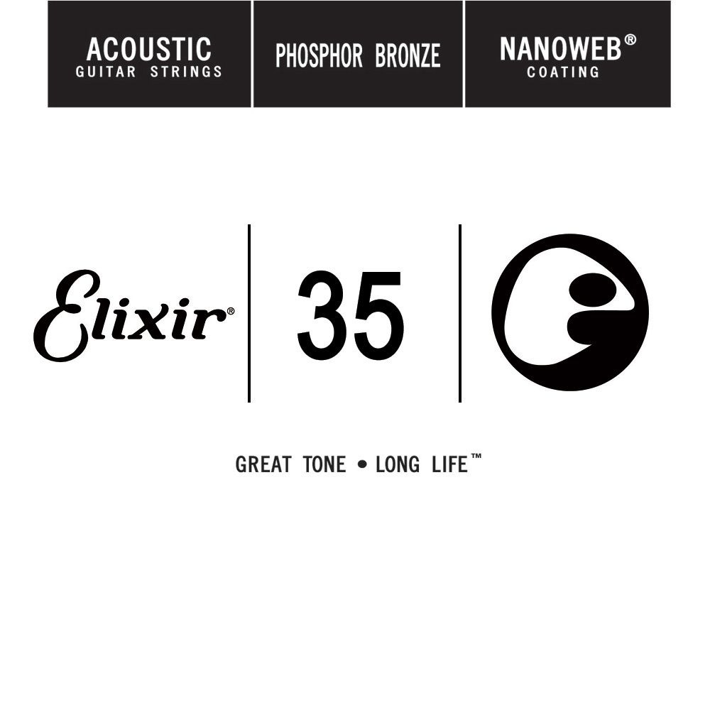 Струна Elixir 14135 Acoustic Nanoweb Phosphor Bronze .035