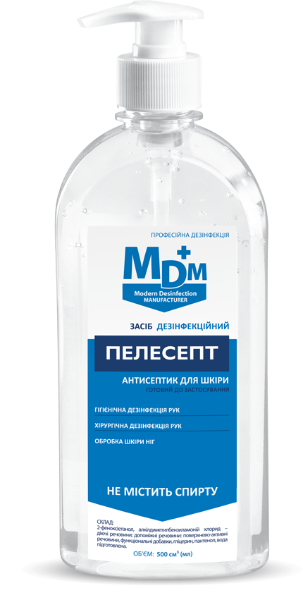 Безспиртовий дезінфекційний засіб MDM ПЕЛЕСЕПТ 500 мл