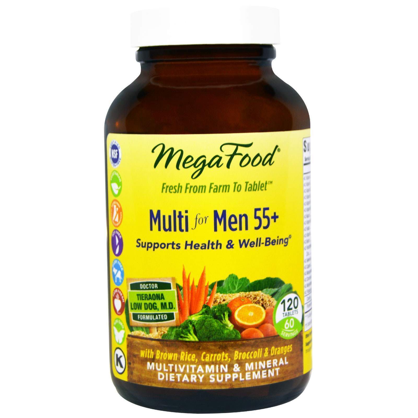 Витамины для мужчин MegaFood Multi for Men 55+ 120 таблеток (16931)