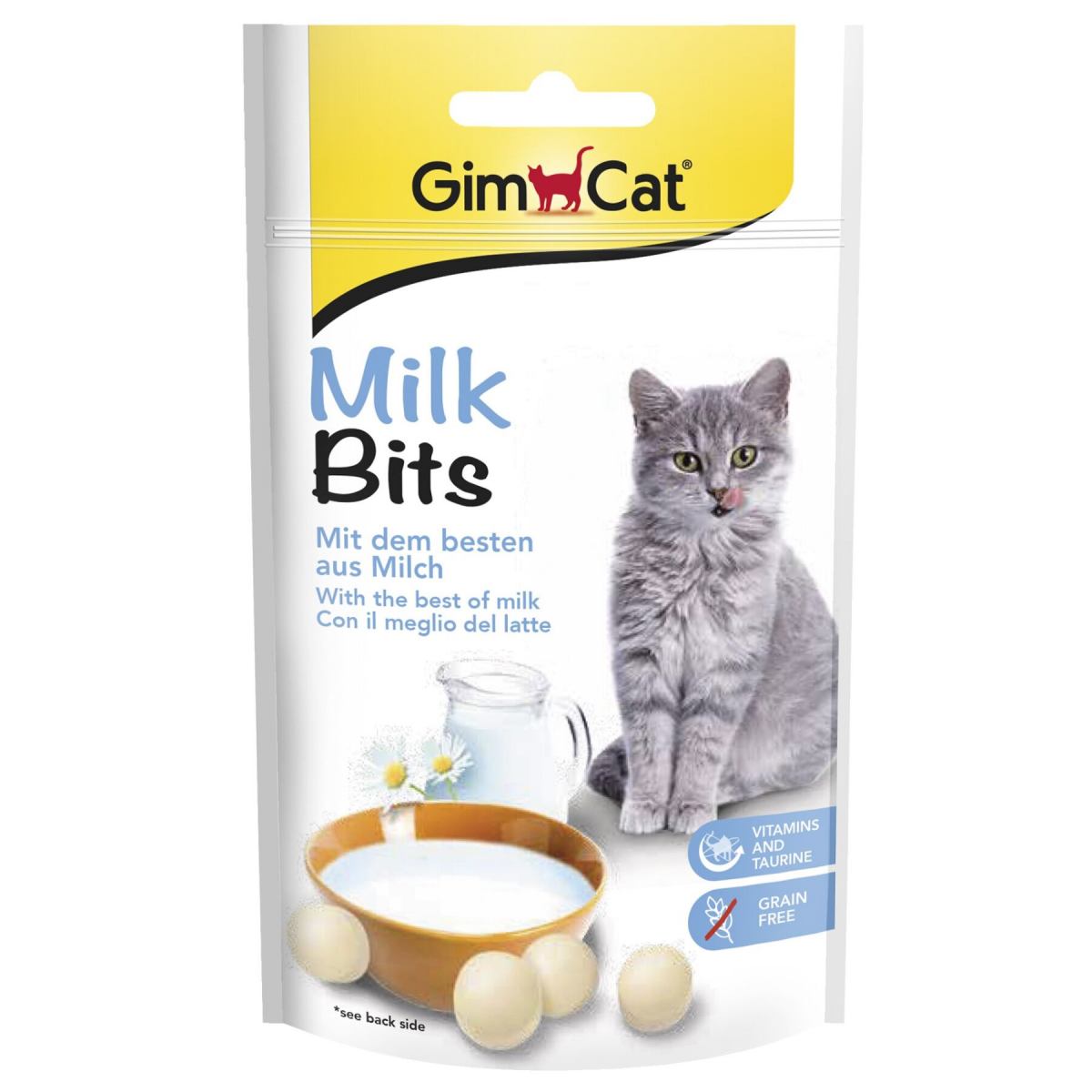 Лакомство для кошек GimCat Milk Bits 90 шт, 40г