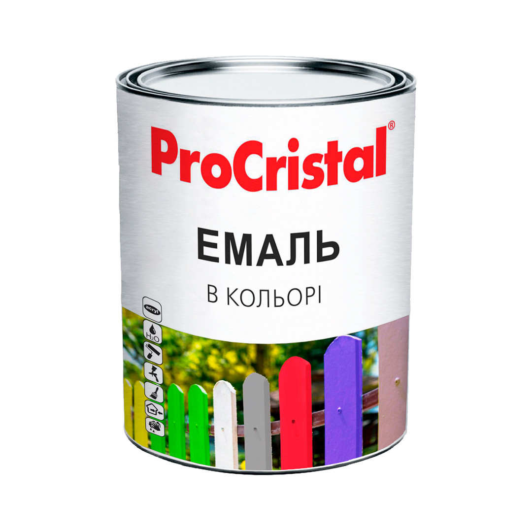 Эмаль цветная акриловая Ирком ProCristal IР-116 Зеленый RAL 6029 0.8 л