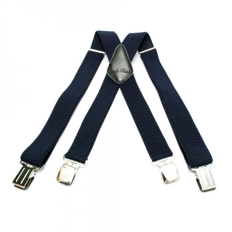Подовжені підтяжки Gofin suspenders X образні Темно-Сині (PBP-4659)