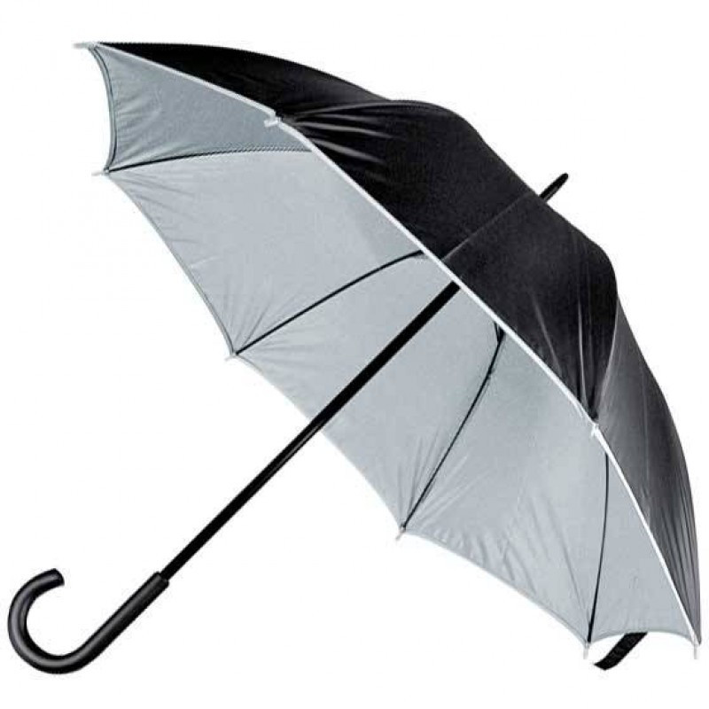 Зонт-трость Серый с черным (139-13811801)