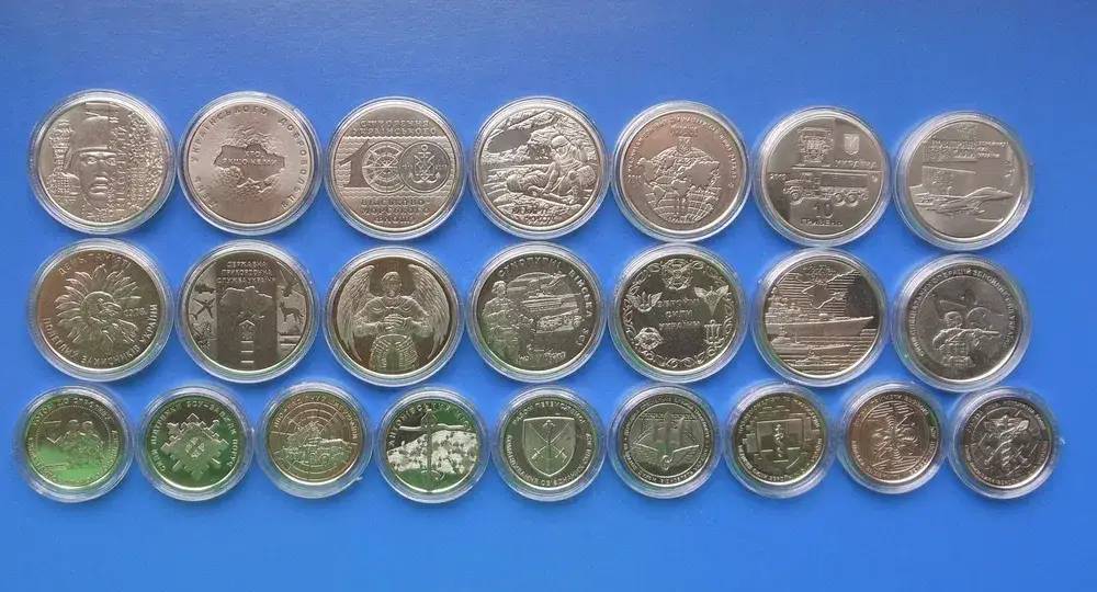 Набор монет в капсулах Collection Збройні Сили України 30 мм 23 шт Cеребристый (hub_24nljp)