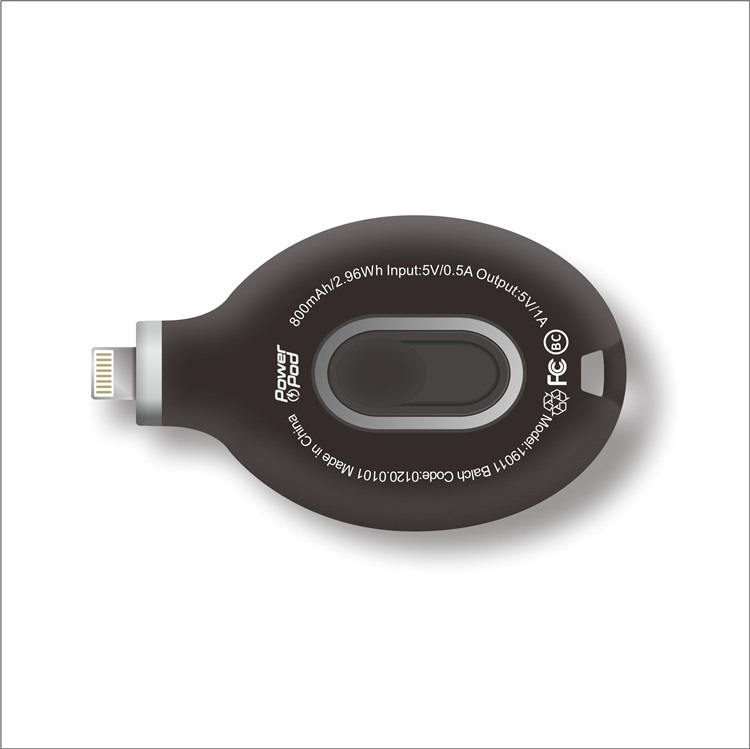 Портативное зарядное устройство Power Pod для iPhone Power Pod Emergency Charge 800mAh брелок для ключей-Power Bank для телефона