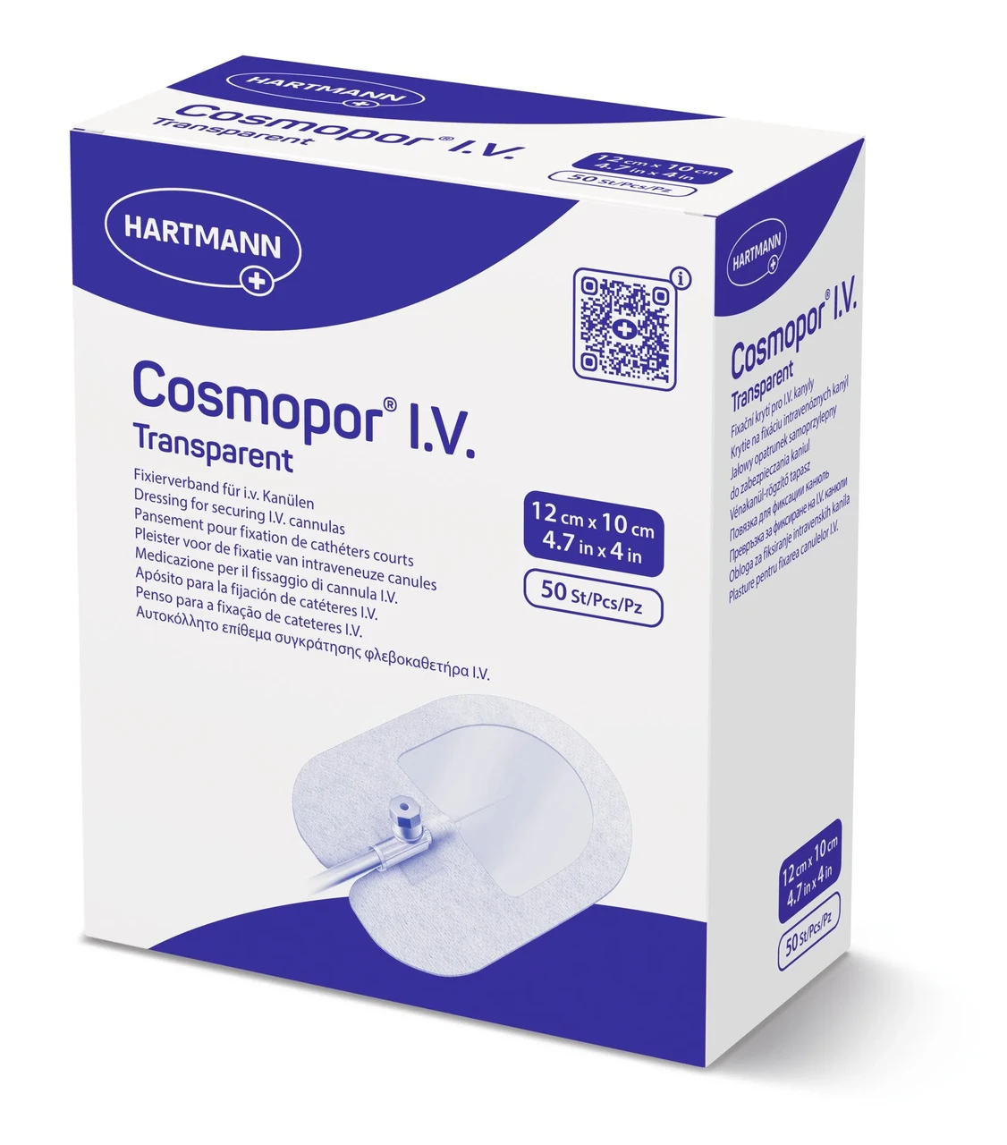 Повязка пленочная Paul Hartmann Cosmopor I.V. Transparent для фиксации внутривенных канюль 12х10 см 1шт