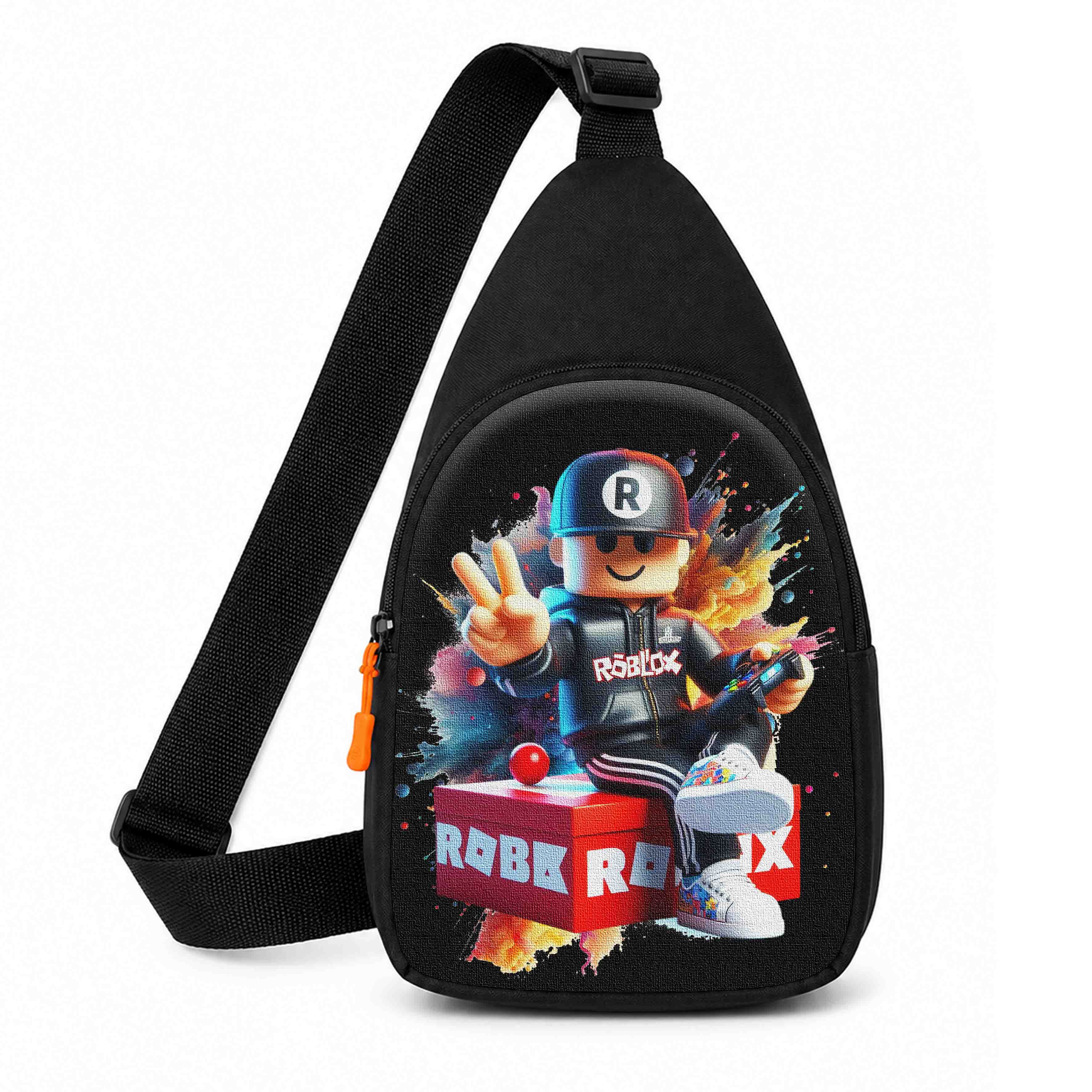 Дитяча сумка-слинг через плече Roblox, водонепроникна, чорна, 29×17×5 см — арт. 2641683809
