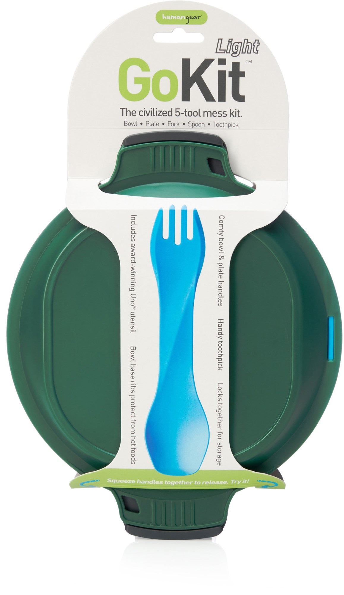 Набір посуду Humangear GoKit Light 5-tool Mess Kit Charcoal/Green (1054-022.0121)