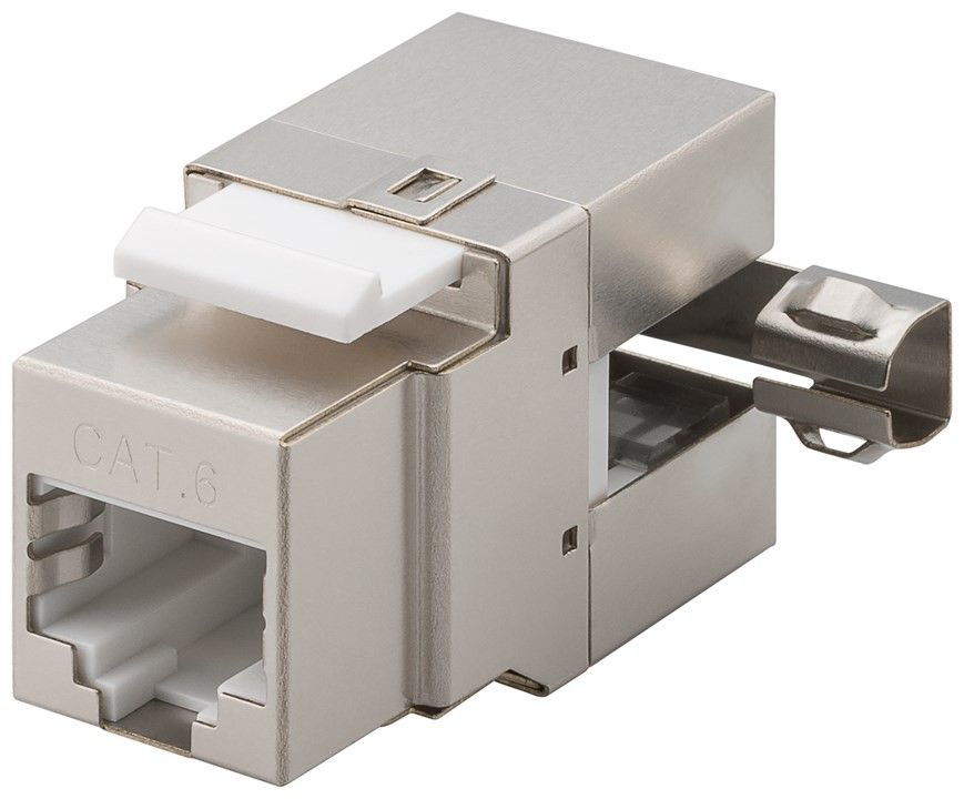 Конектор мережевий Goobay FreeEnd-RJ45 STP6 конектор AWG24-26 Keystone 90°TF металік (75.09.5901)