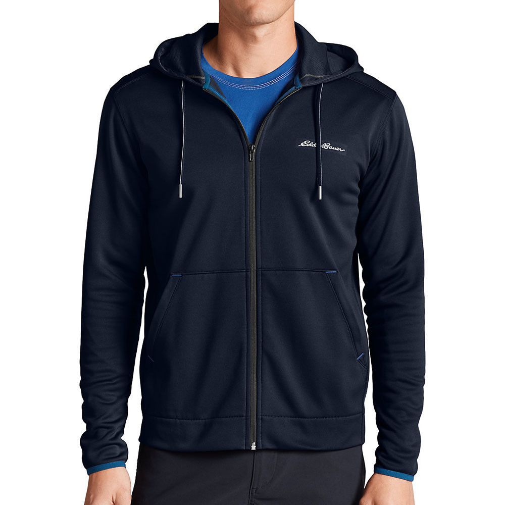 Кофта Eddie Bauer Mens Daylight Fleece Full-Zip Hoodie M Темно-синий (7576NV)
