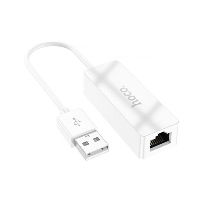 Перехідник USB на RJ45 HOCO Acquire UA22 на Ethernet White N