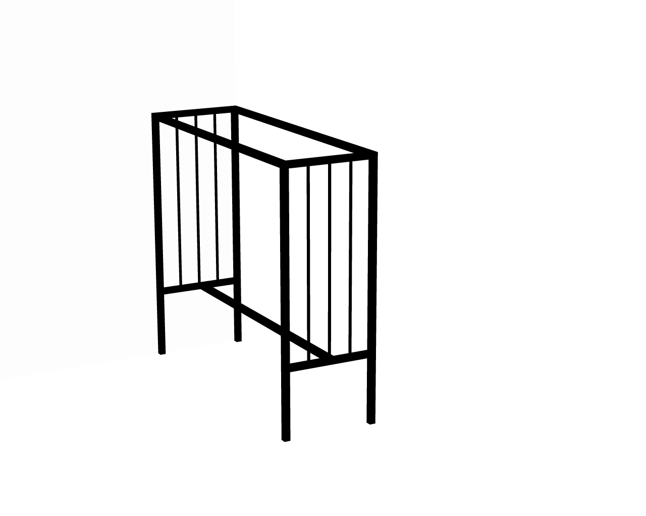 Каркас металевий барного столу EK Loft БКС 0003 (1070х1200х400)