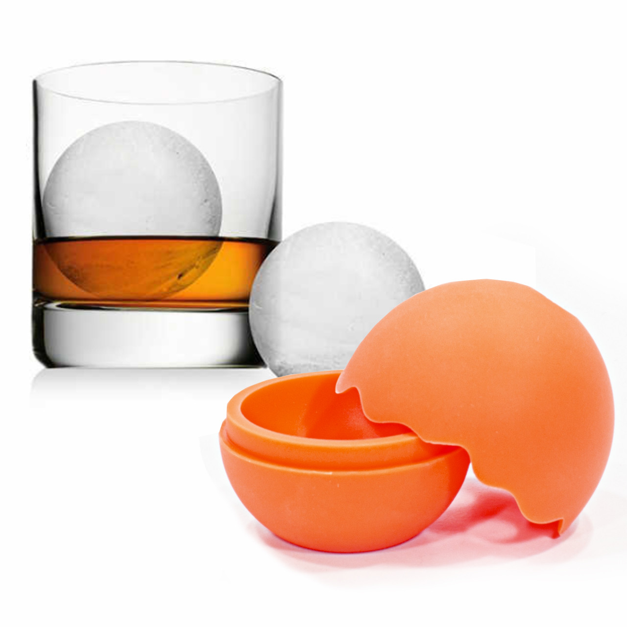 Силіконова форма для льоду CUMENSS Крижана куля 4.5 cm Orange (3466-10044)