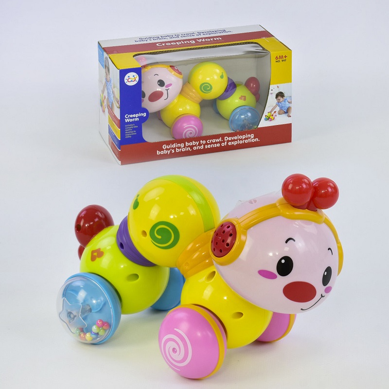 Музична іграшка Huile Toys Гусениця 997 Різнокольорова (2-997-70013)