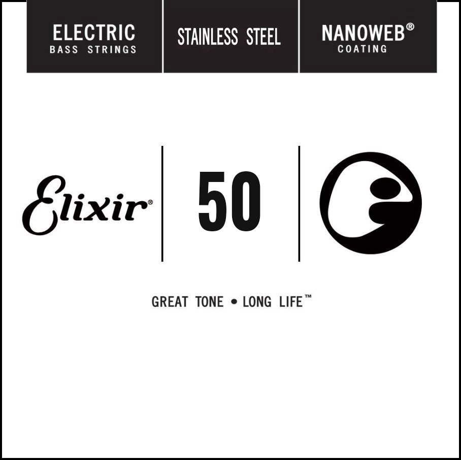 Струна Elixir 13351 Nanoweb Stainless Steel Electric Bass String .050