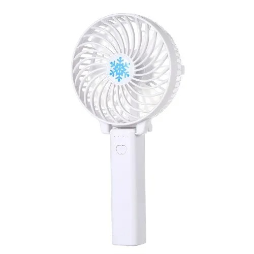 Вентилятор акумуляторний міні із ручкою USB діаметр 10см Handy Mini Fan білий