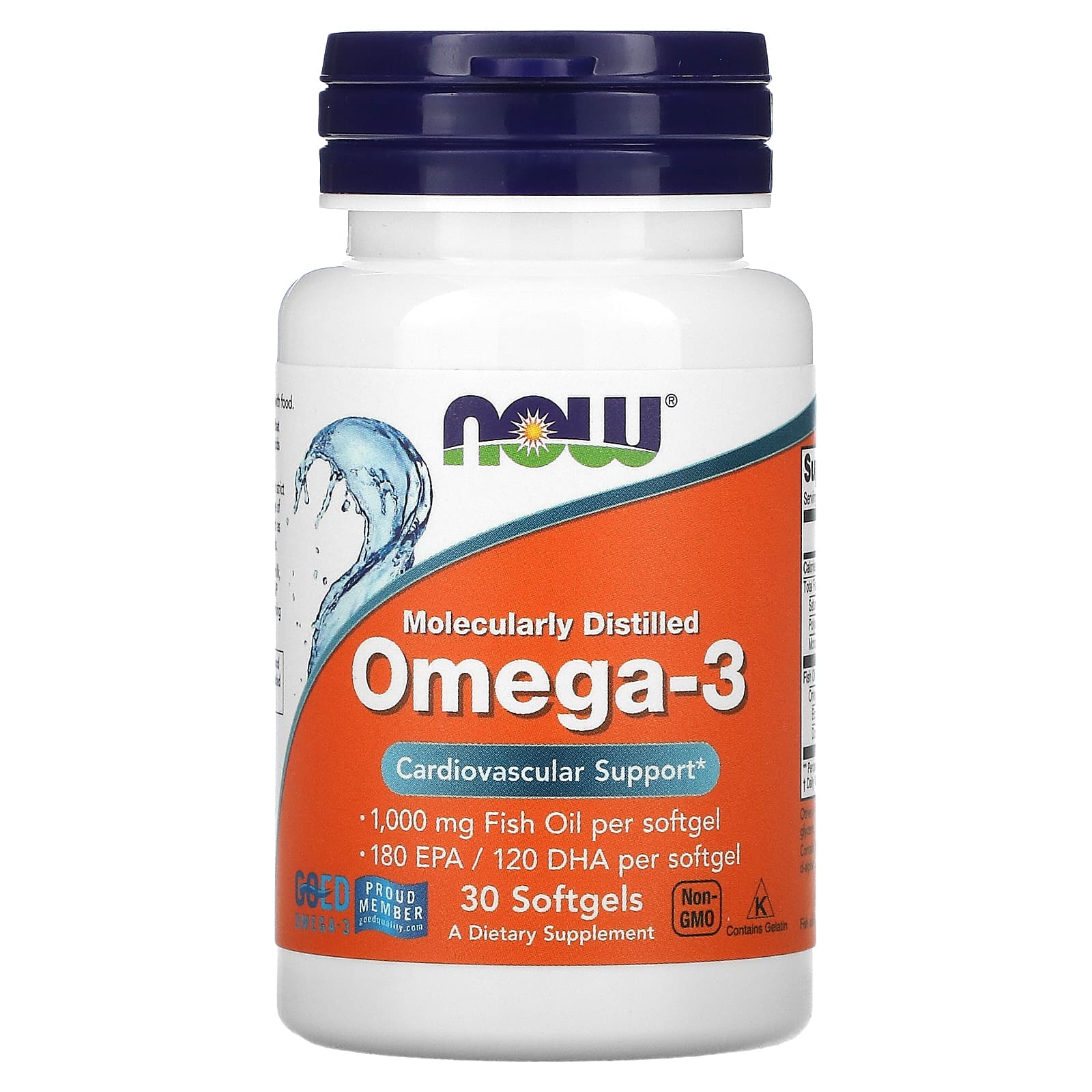 Омега-3 Now Foods 180 ЭПК/ 120 ДГК 30 гелевых капсул