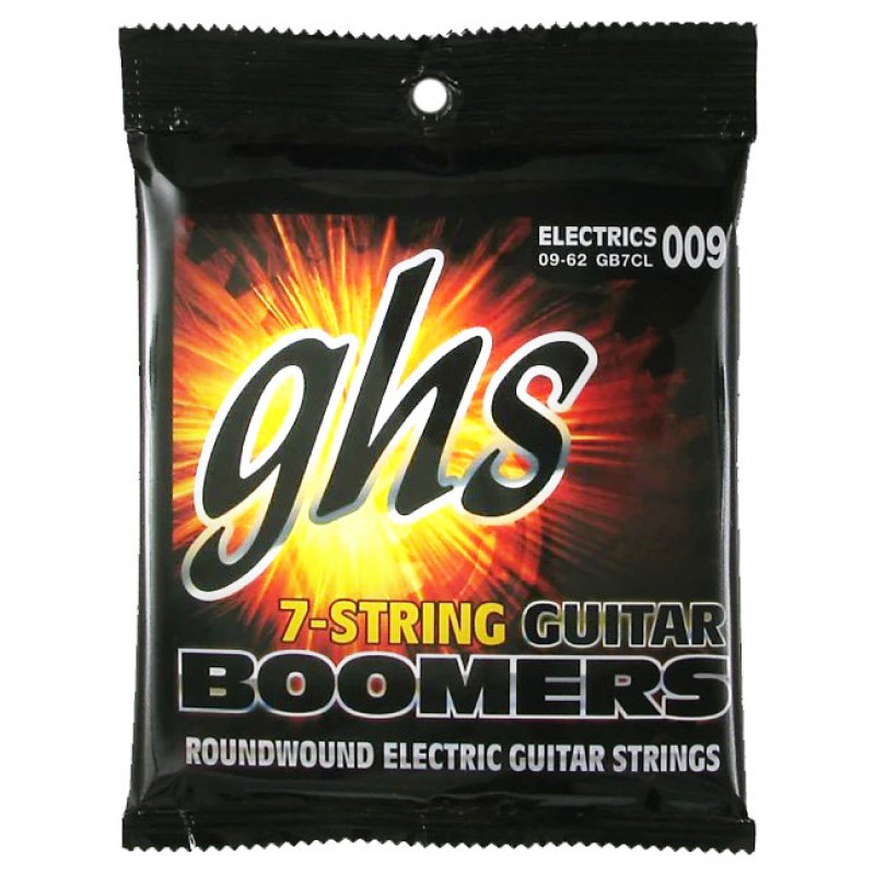 Струни для електрогітари GHS GB7CL Boomers Custom Light Electric Guitar 7-Strings 9/62