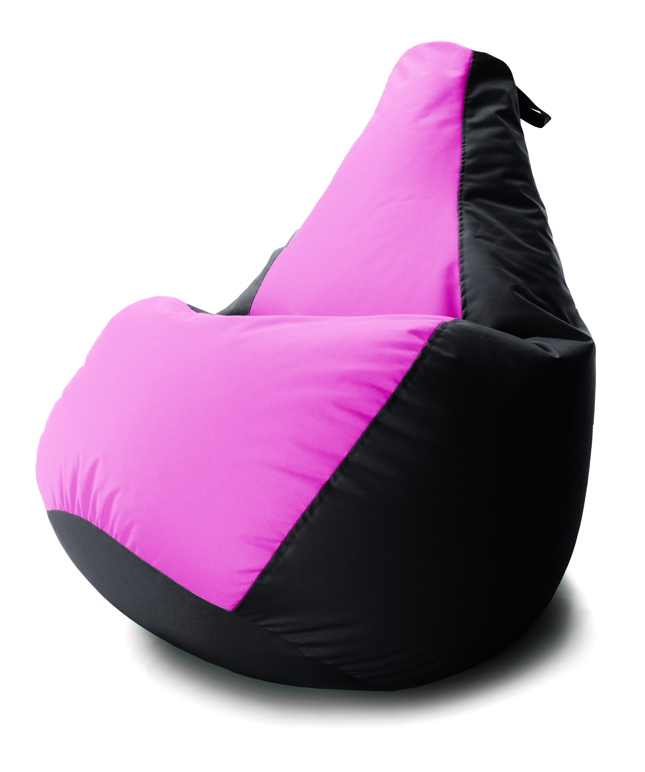 Кресло мешок Груша Coolki комби XXXL 100x140 Черный с Розовым 11 Оксфорд 600D