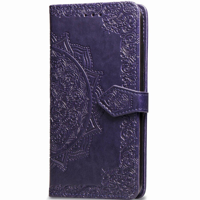 Кожаный чехол-книжка Epik Art Case с визитницей для Samsung Galaxy A50 (A505F) / A50s / A30s Фиолетовый (717884)