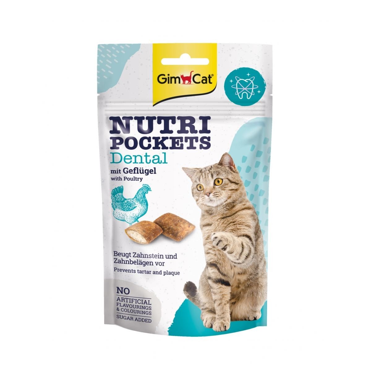 Лакомство для кошек GimCat Nutri Pockets Dental для зубов 60 г (418285\419336)