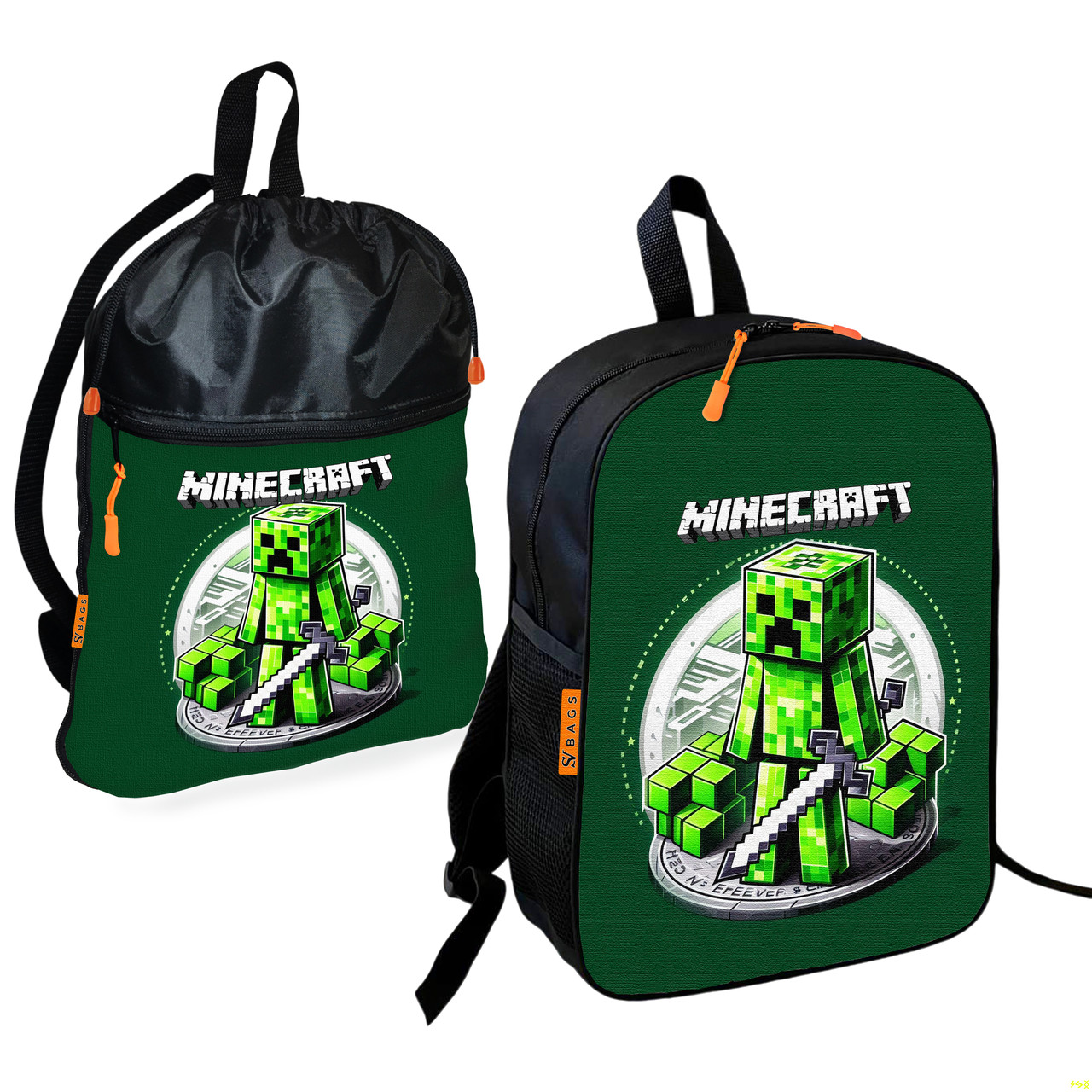Дитячий рюкзак із сумкою для взуття Minecraft, 2 предмети