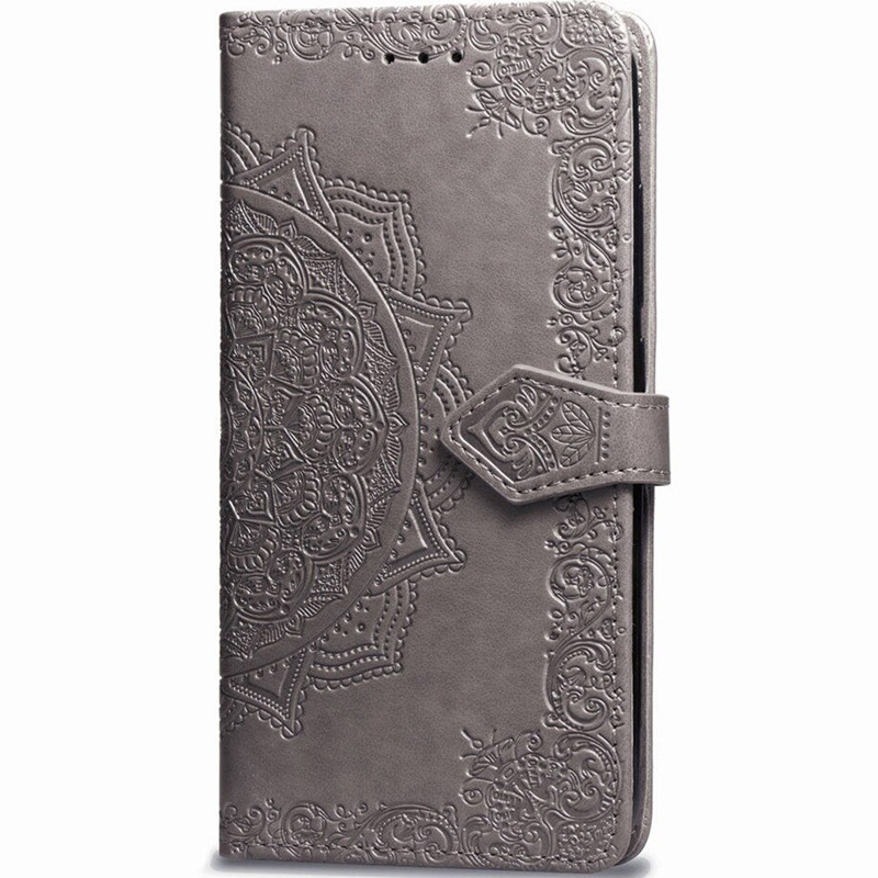 Кожаный чехол-книжка Epik Art Case с визитницей для Huawei P Smart+ (nova 3i) Серый (717861)