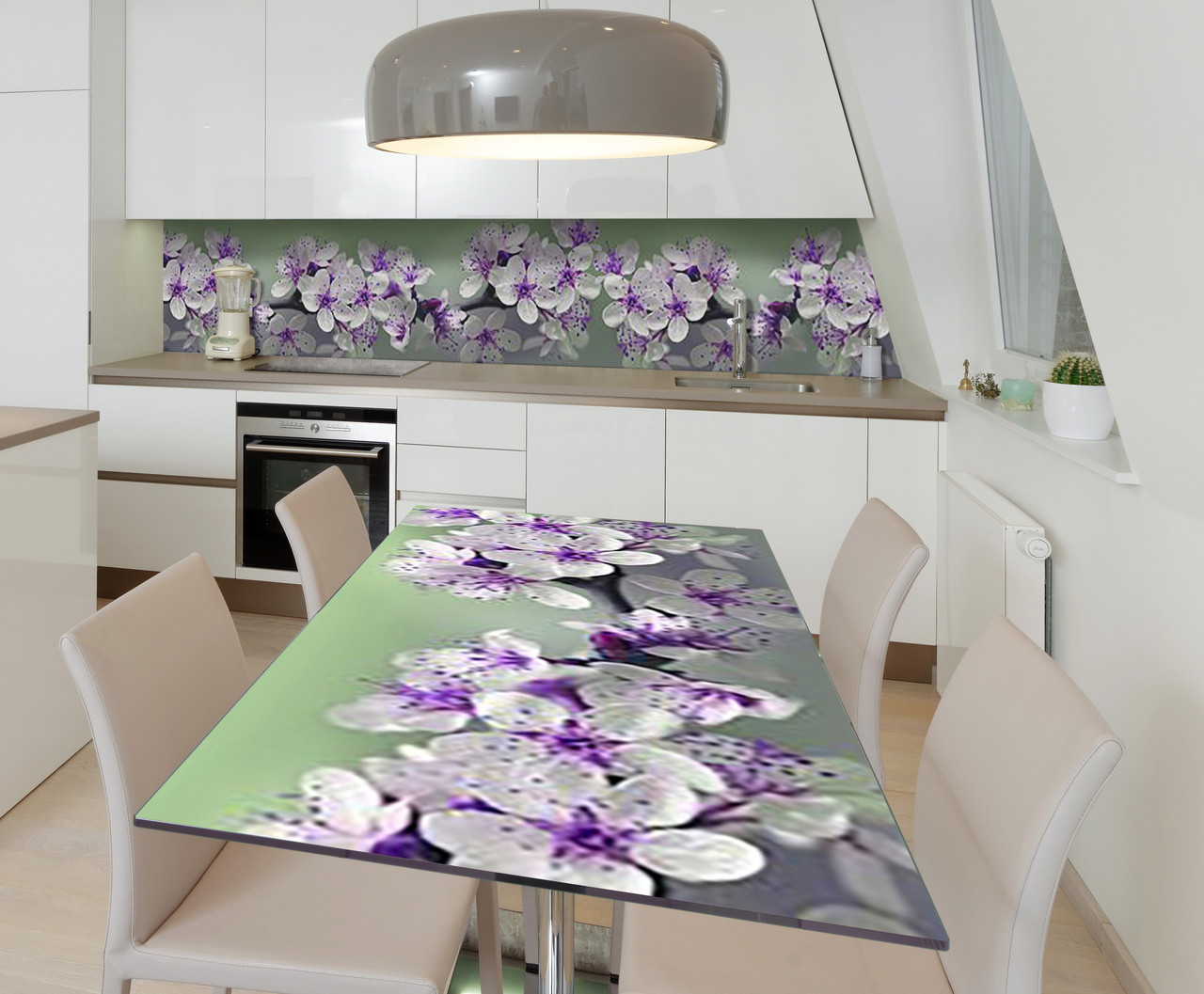 Наклейка 3Д виниловая на стол Zatarga «Вишнёвое соцветие» 600х1200 мм (Z182197st)