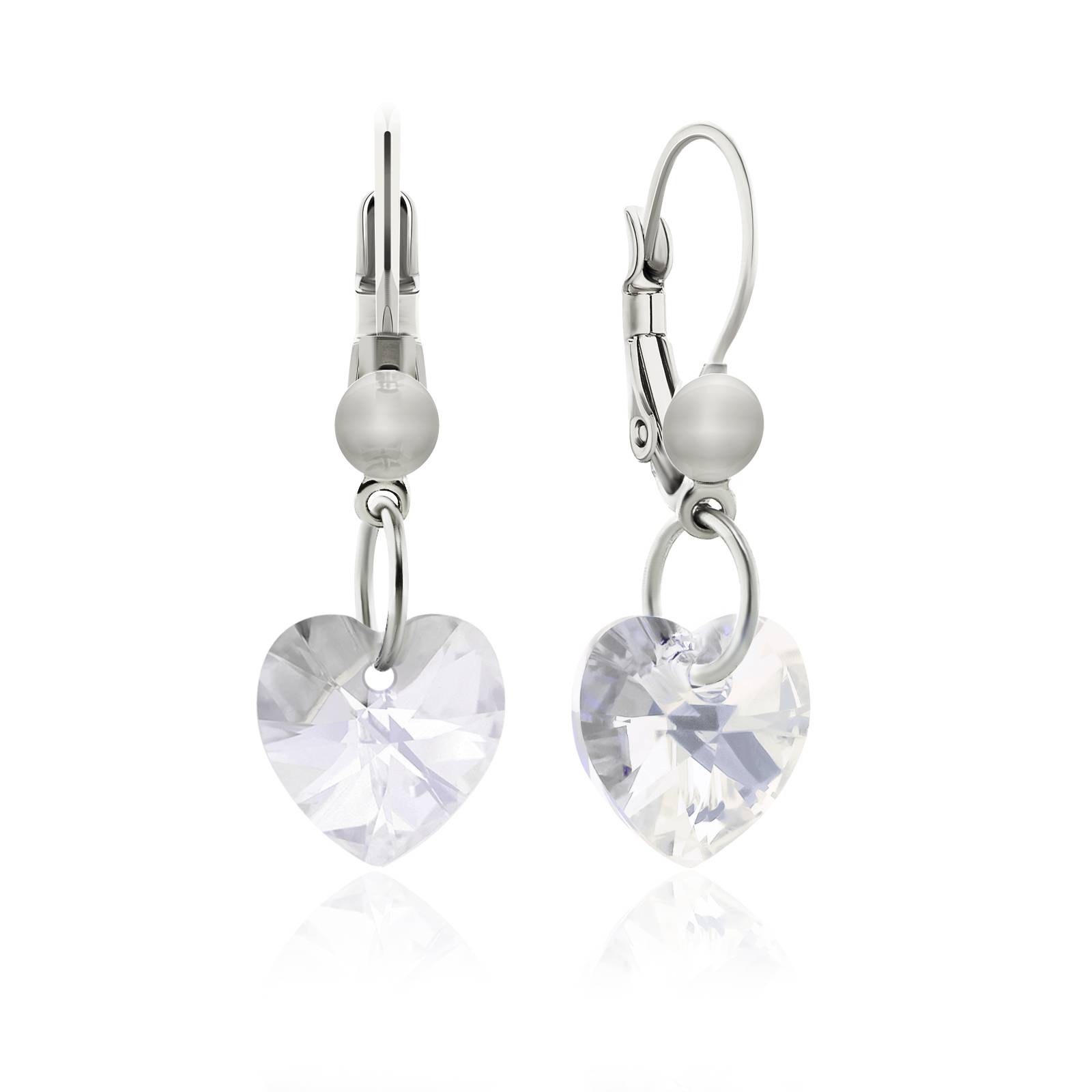 Сережки KOBI Heart Small 10*10 мм зі Swarovski (7440-0129-02-32)