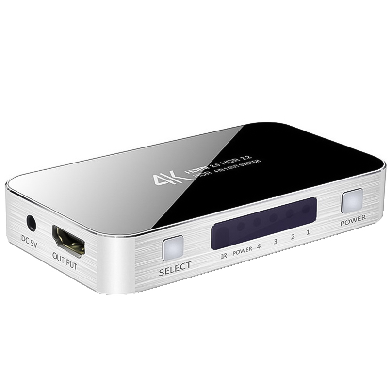 HDMI коммутатор свитч на 4 порта Addap HVS-06 4К Silver