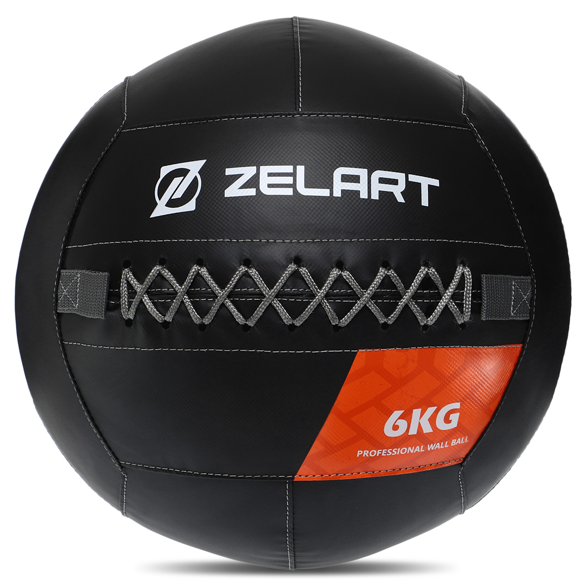 Мяч волбол для кроссфита и фитнеса Zelart WALL BALL TA-7822-6 6кг черный
