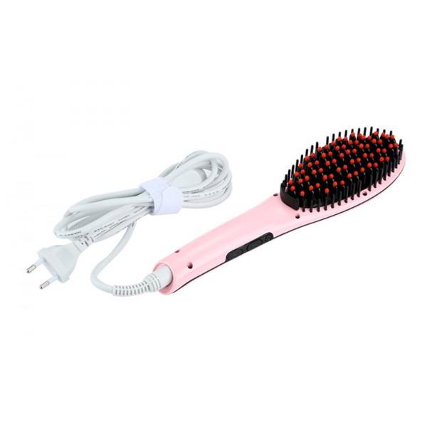 Гребінець Fast Hair Straightener HQT-906 Рожевий (15-HQT-906)