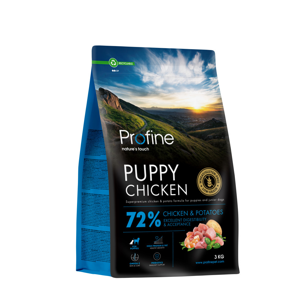 Сухой корм Profine Puppy для щенков и юниоров всех пород с курицей и картофелем 3 кг (173063) (16213)