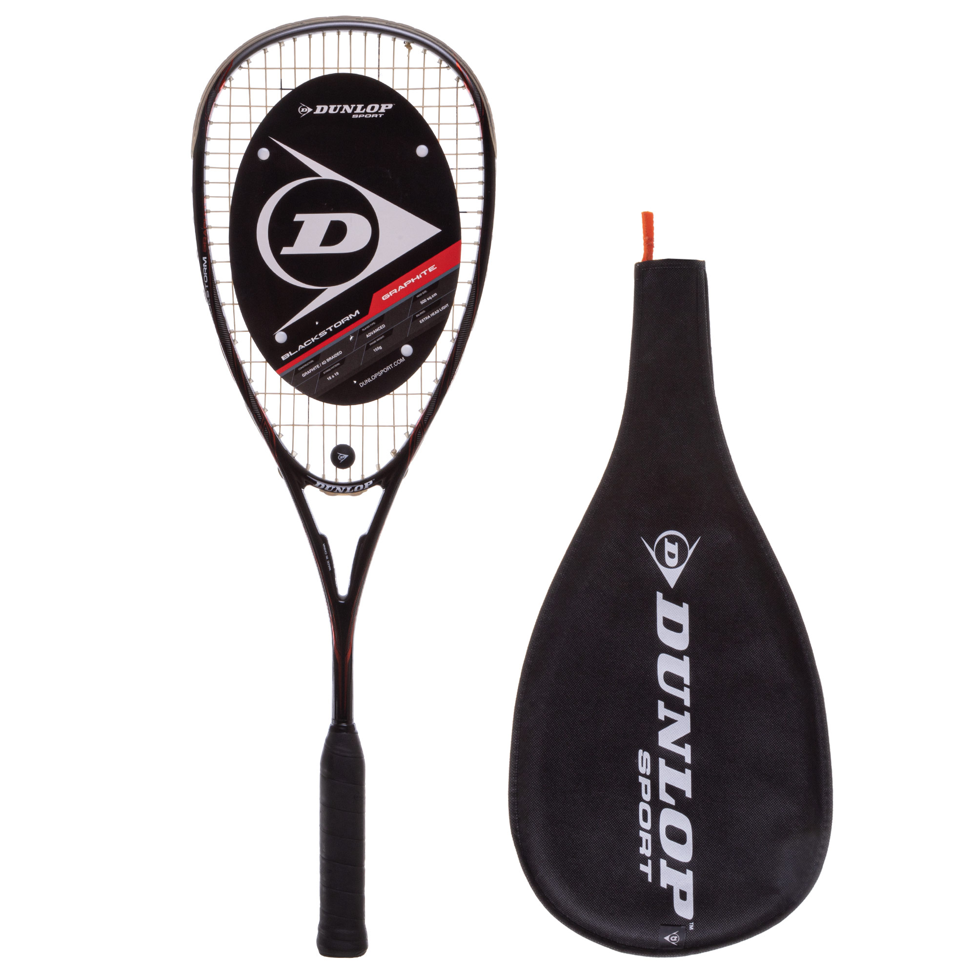 Ракетка для сквоша DUNLOP DL773232 D SR BLACKSTORM 4D GRAPHITE HL SQU/RKT Черный