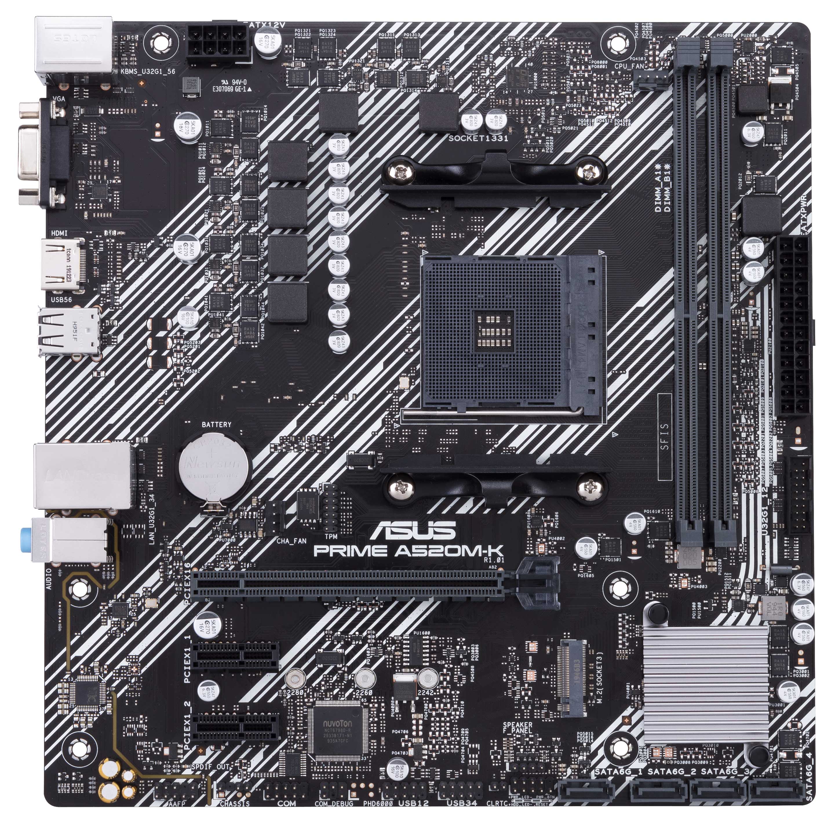 Материнская плата Asus Prime A520M-K (sAM4, AMD A520) mATX (6618096)