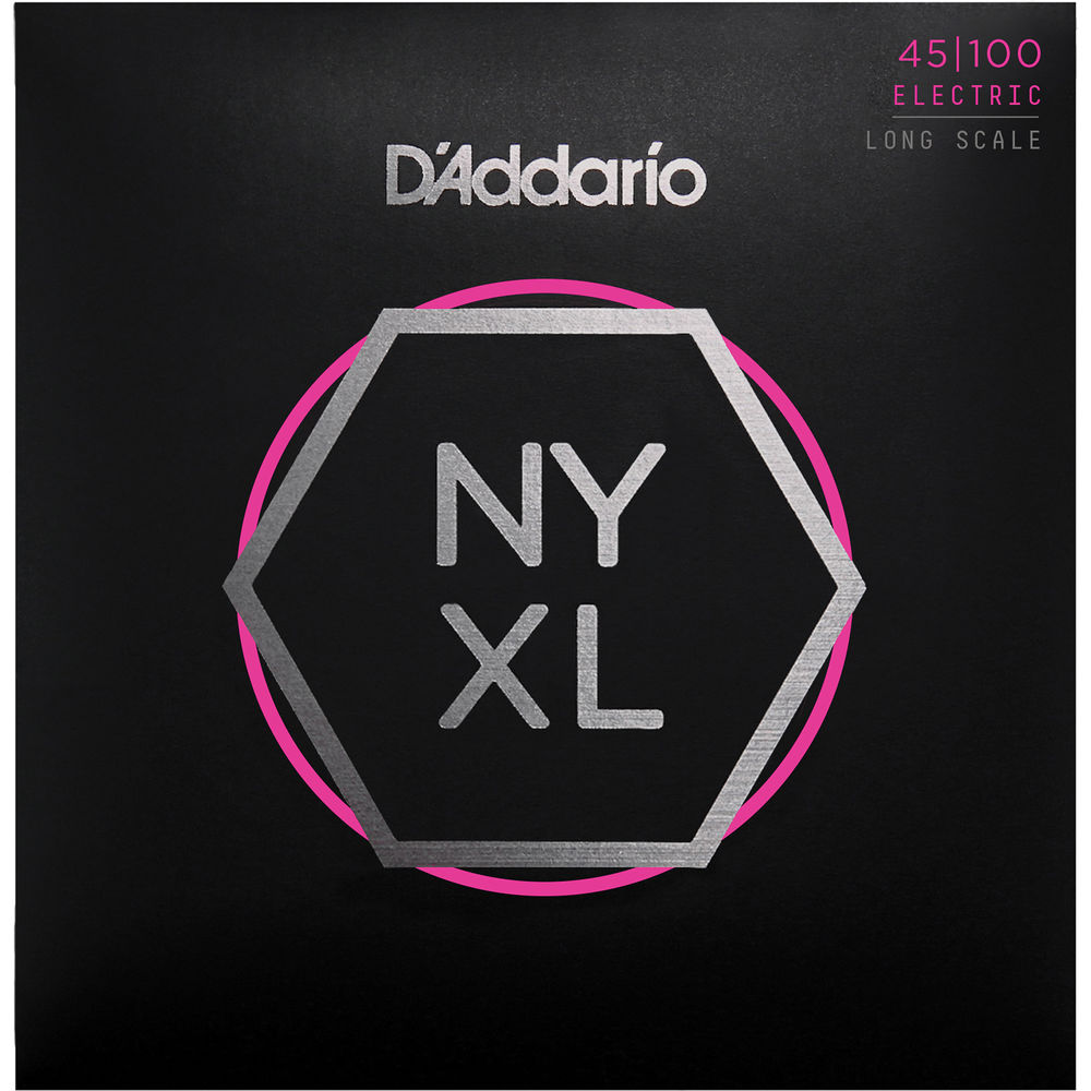 Струны для бас-гитары D'Addario NYXL45100 Long Scale Regular Light Electric Bass 4 Strings 45/100