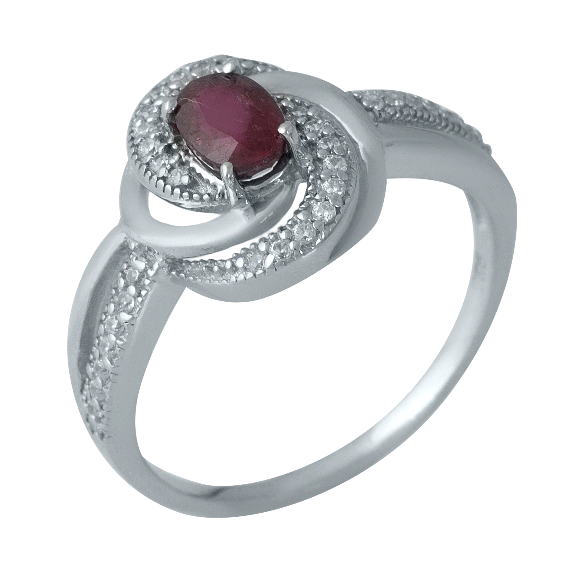 Серебряное кольцо SilverBreeze с натуральным рубином 0.95ct (1987483) 17.5 размер