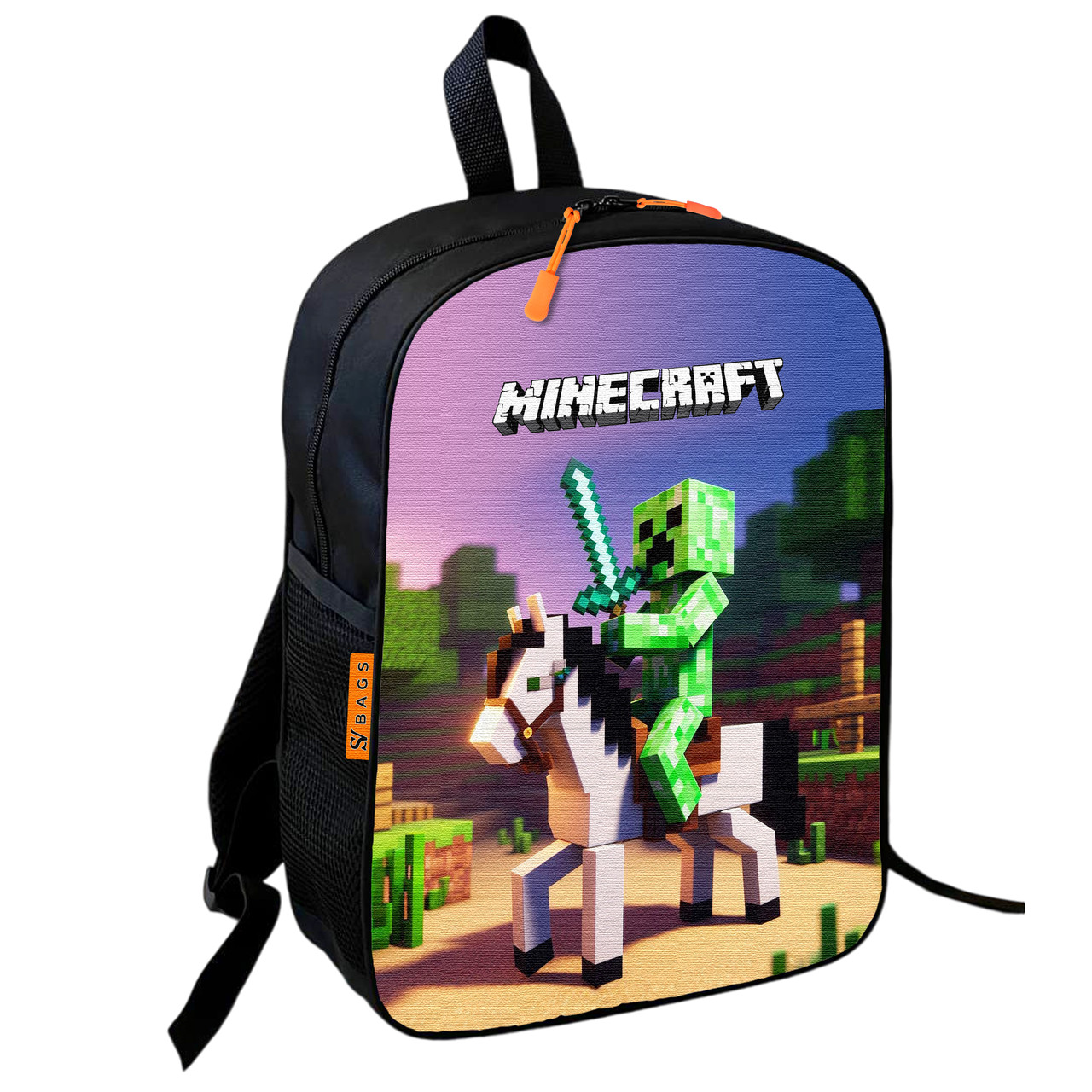 Дитячий шкільний рюкзак Minecraft Кріпер, 36×27×13 см, водонепроникний — арт. 2386325016